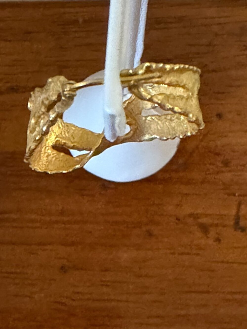 B Italy Gold Tone Twisted Hoop Earrings - Picture 6 of 11